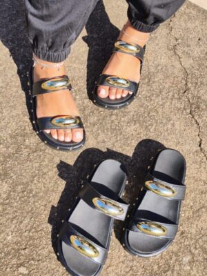 Sandália Lilica Flatform Papete Feminina