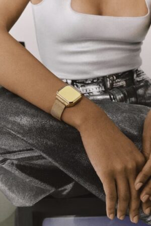 Relógio Euro Feminino Fashion Fit Reflexos Dourado – Quadrado – EUDS8054AM/4D