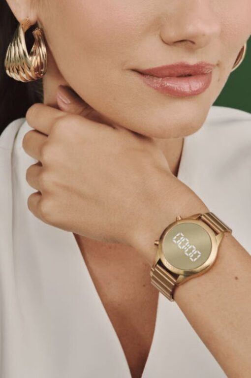 Relógio Euro Feminino Fashion Fit Reflexos Dourado – Redondo – EUDS8054AM/4D