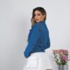 Jaqueta Jeans Feminina Clássica com Bolsos
