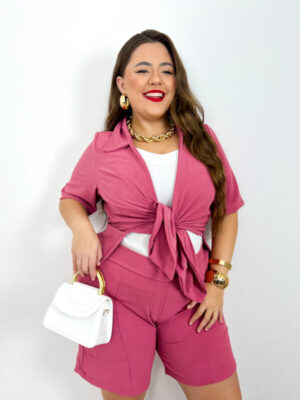 Conjunto Social Bermuda e Quimono