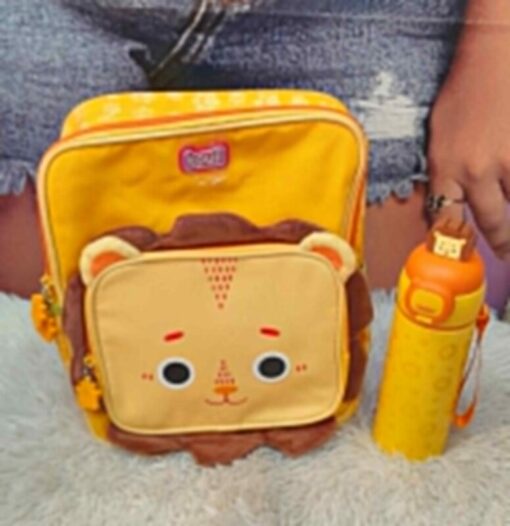 KIT MOCHILA LEÃOZINHO  + GARRAFA  PACIFIC
