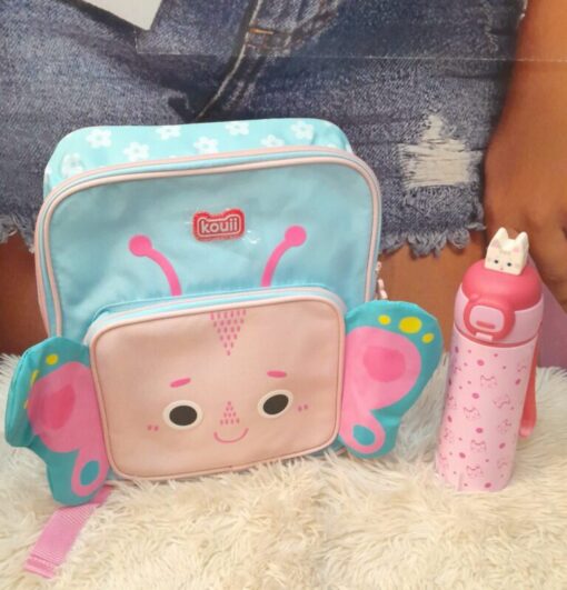 Kit Mochila Borboleta + Garrafa Pacific