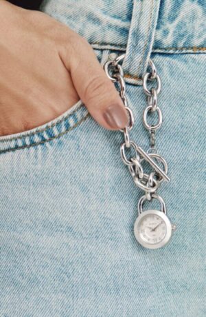 Relógio Euro Feminino Chains Prata - EU2035YYE/4K