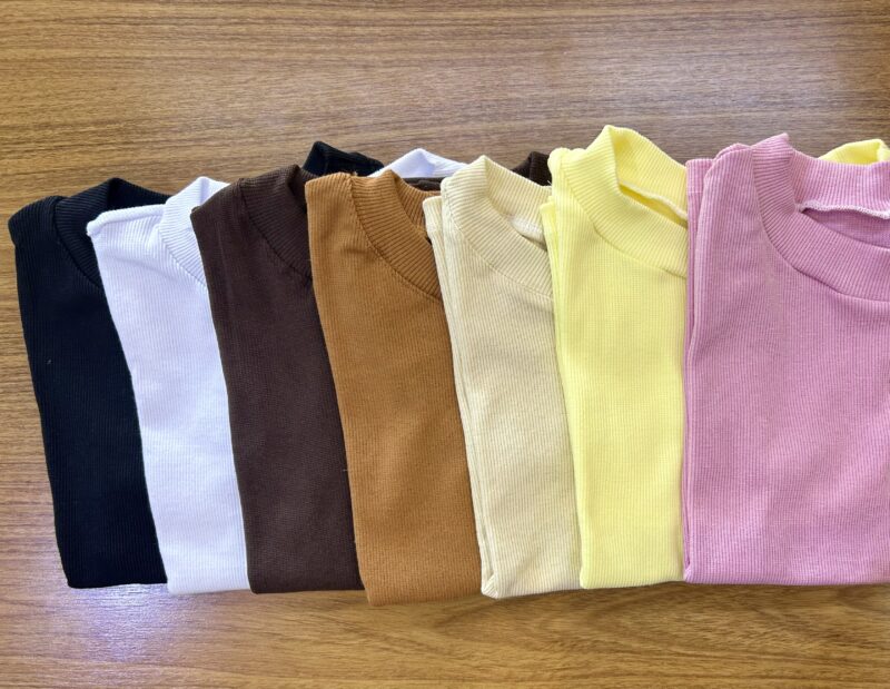 T-shirt em Ribana Canelada 4 T-shirt em Ribana Canelada - Imagem 4