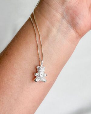 Colar Ursinho em Prata 925