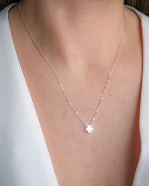 Colar trevo Prata 925