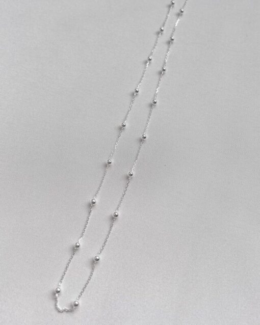 Colar de Bolinha em Prata 925 1 Colar de Bolinha em Prata 925