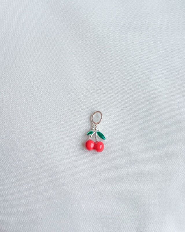 Berloque de Cerejas Esmaltadas em Prata 925 1 Berloque de Cerejas Esmaltadas em Prata 925