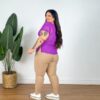 Camisa de Tule Plus Size - Violeta
