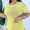Camisa de Tule Plus Size - Amarela