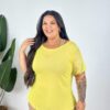 Camisa de Tule Plus Size - Amarela