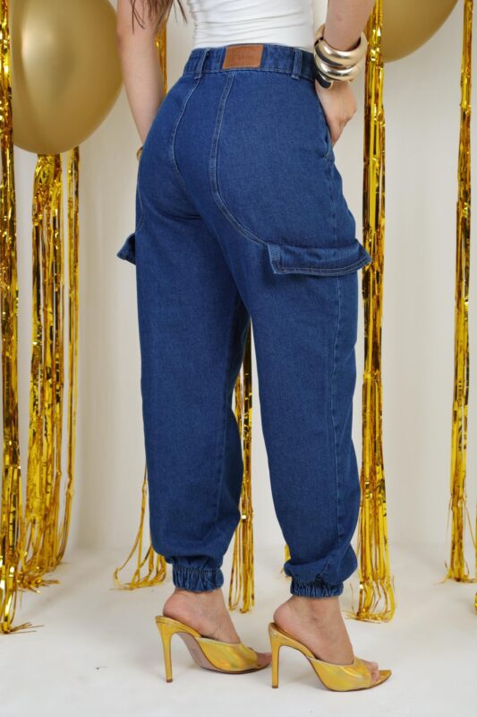Calça Jeans Jogger Bolso Faca 3 Calça Jeans Jogger Bolso Faca - Imagem 3