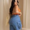 Bermuda Jeans Cargo Bufante Plus Size 9 Bermuda Jeans Cargo Bufante Plus Size