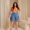 Bermuda Jeans Cargo Bufante Plus Size 15 Bermuda Jeans Cargo Bufante Plus Size