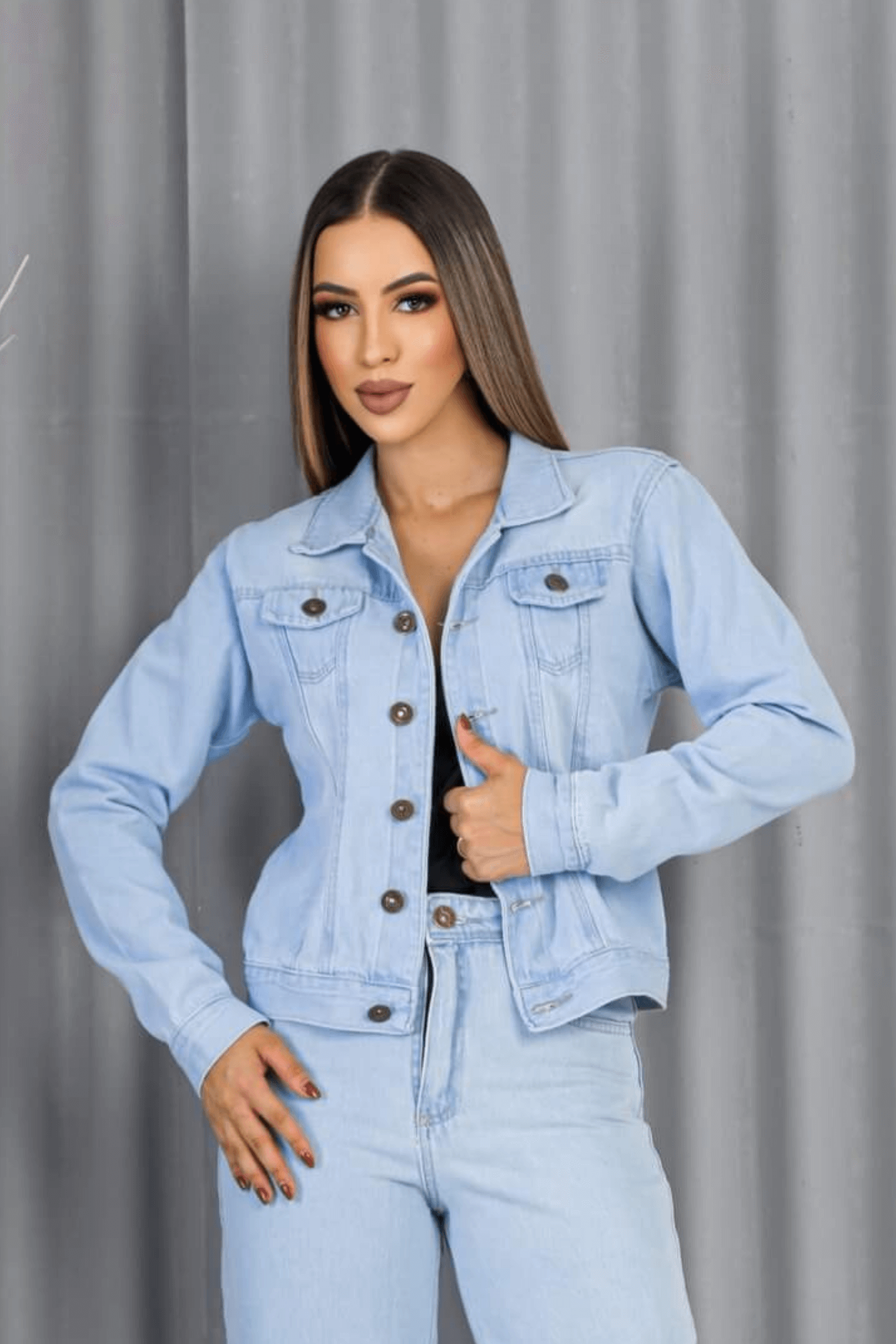 Jaqueta Jeans Cristal 1 Jaqueta Jeans Cristal