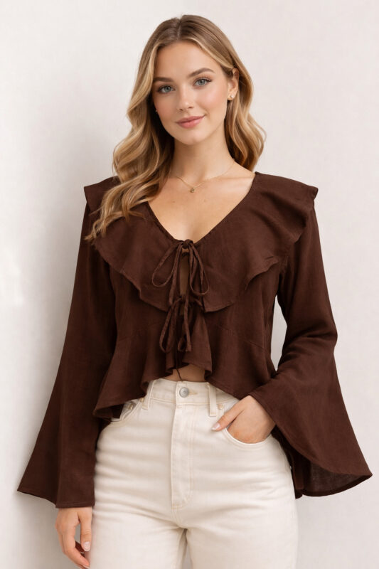 Bata feminina em tecido Viscolinho