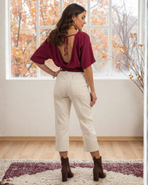 Alternative view of Blusa em Viscose Com Mangas