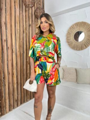 Blusa Mullet e Short Elastic